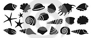 Sea shell sink stencil stamp set ocean exotic underwater conch aquatic mollusk snail marine seal