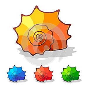 Sea shell - vector icon