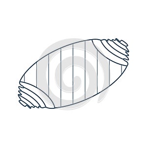 Sea shell, water inhabitant in flat cartoon style