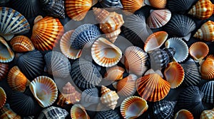 Sea shells background. Seashells background