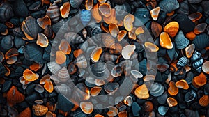 Sea shells background. Seashells background