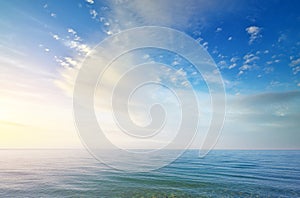 Sea and sky background at day