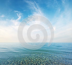 Sea and sky background at day