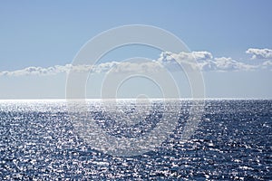 The sea and the sky in a sunny day