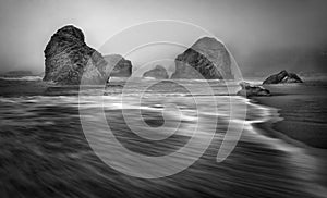 Sea Stacks, Foggy Oregon Coast