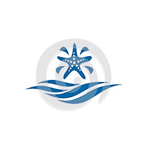 Sea star beach resort logo design