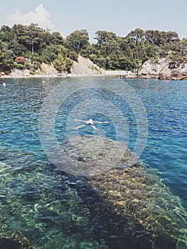 The sea star, in the mediteranian sea, toulon, France photo