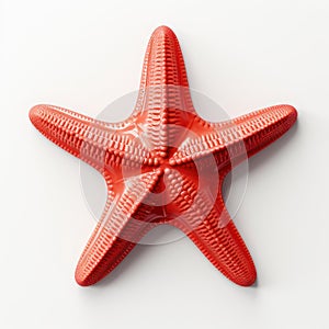 Sea star on a white background, 3D. AI generative