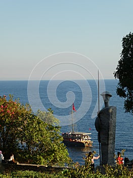 Sea Statue old town Antalya turkey