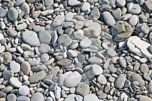 Sea stones on the Black Sea coast. Sochi.