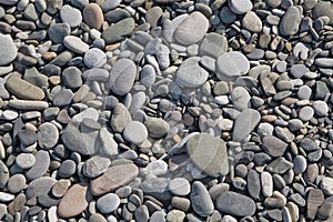 Sea stones on the Black Sea coast. Sochi.