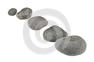 Sea stones isolated on white