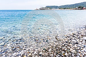 Sea and stones. seacoast. background view