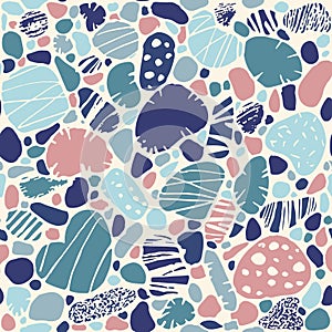 Sea stones seamless pattern