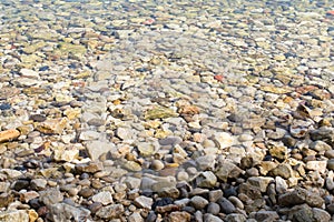 Sea stones under water