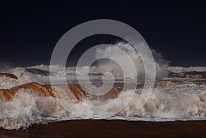 Sea Storm and crashing waves  Mediterranean Sea