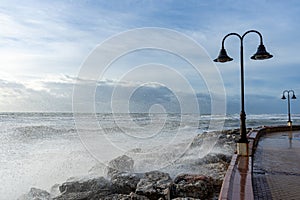 Sea storm in Torremolinos