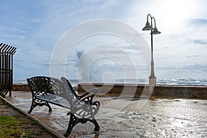 Sea storm in Torremolinos