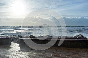 Sea storm in Torremolinos