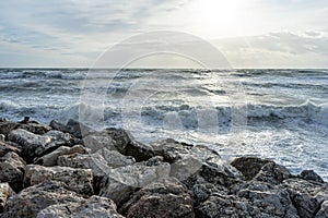 Sea storm in Torremolinos