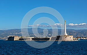 Sea strait Messina Calabria, Sicily, Italy