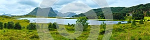 Sea summer panorama (Norway, Lofoten).