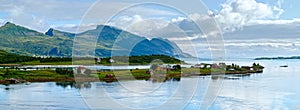 Sea summer panorama (Norway, Lofoten).