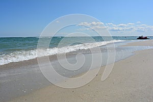 Sea in summer weather photo