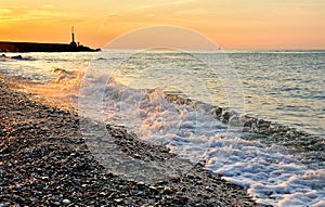 Sea at sunset