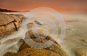 Sea sunset long exposure