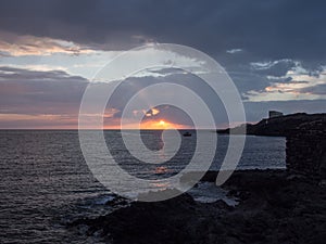 Sea and sunset in Pantelleria, Sicily, Italy