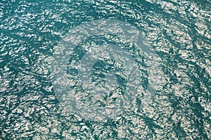 Sea surface, view from airplane