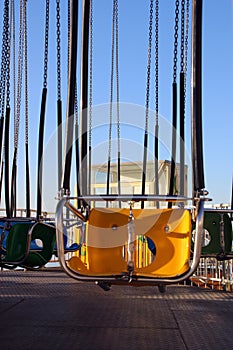 Sea Swings amusement park ride on Boardwalk in California
