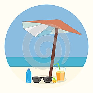 Sea tent on the beach