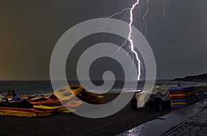 The sea in a thunder-storm