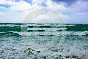 Sea thunderstorm cloud hurricane irma Dominican Republic