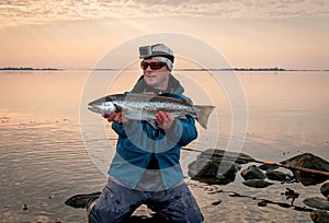 Sea trout fishing scenery