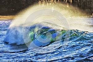 Sea Turim wave close side roll photo