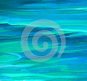 Sea turquoise wave oil painting on canvas