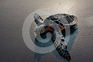 Sea Turtle Dead due to Pollution
