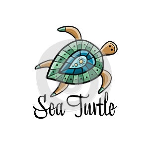 Sea Turtle logo, sketch for your design