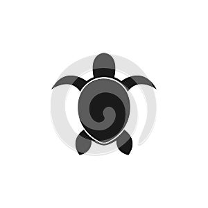 Sea turtle logo template icon design elements. black and white on white background