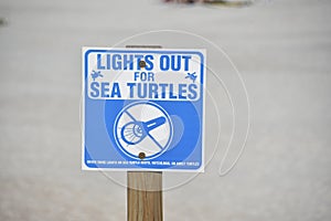 Sea Turtle Protection Sign