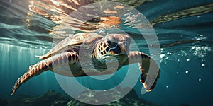 Sea Turtle at Surface