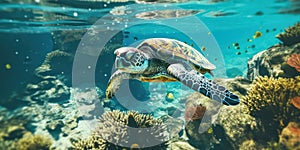 Sea Turtle at Surface