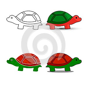 Sea turtle symbol for download. Vector icons