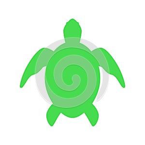 Sea turtle. Turtle silhouette. Vector icon isolated on white