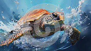 Sea turtles (superfamily Chelonioidea), sometimes called marine turtles