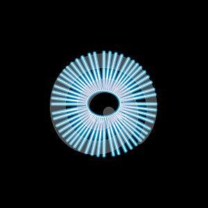 sea urchin icon in neon style. One of sea animals collection icon can be used for UI, UX