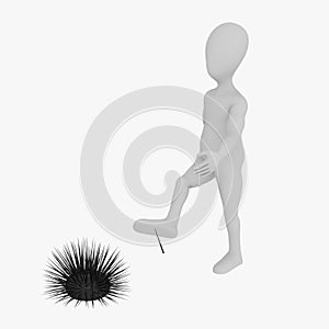 Sea urchin - stepping on it - harmed photo